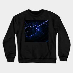 Neon Lightning Strike Crewneck Sweatshirt